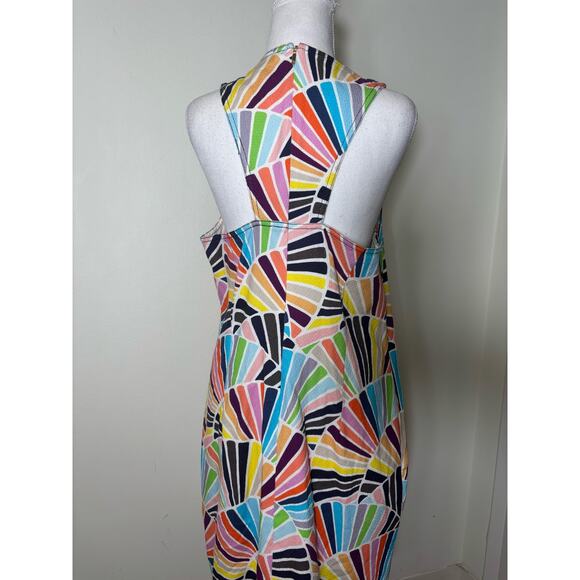 Trina Turk Multicolored Sleeveless Cotton Blend Knee Length Sz 12 - Picture 3 of 4